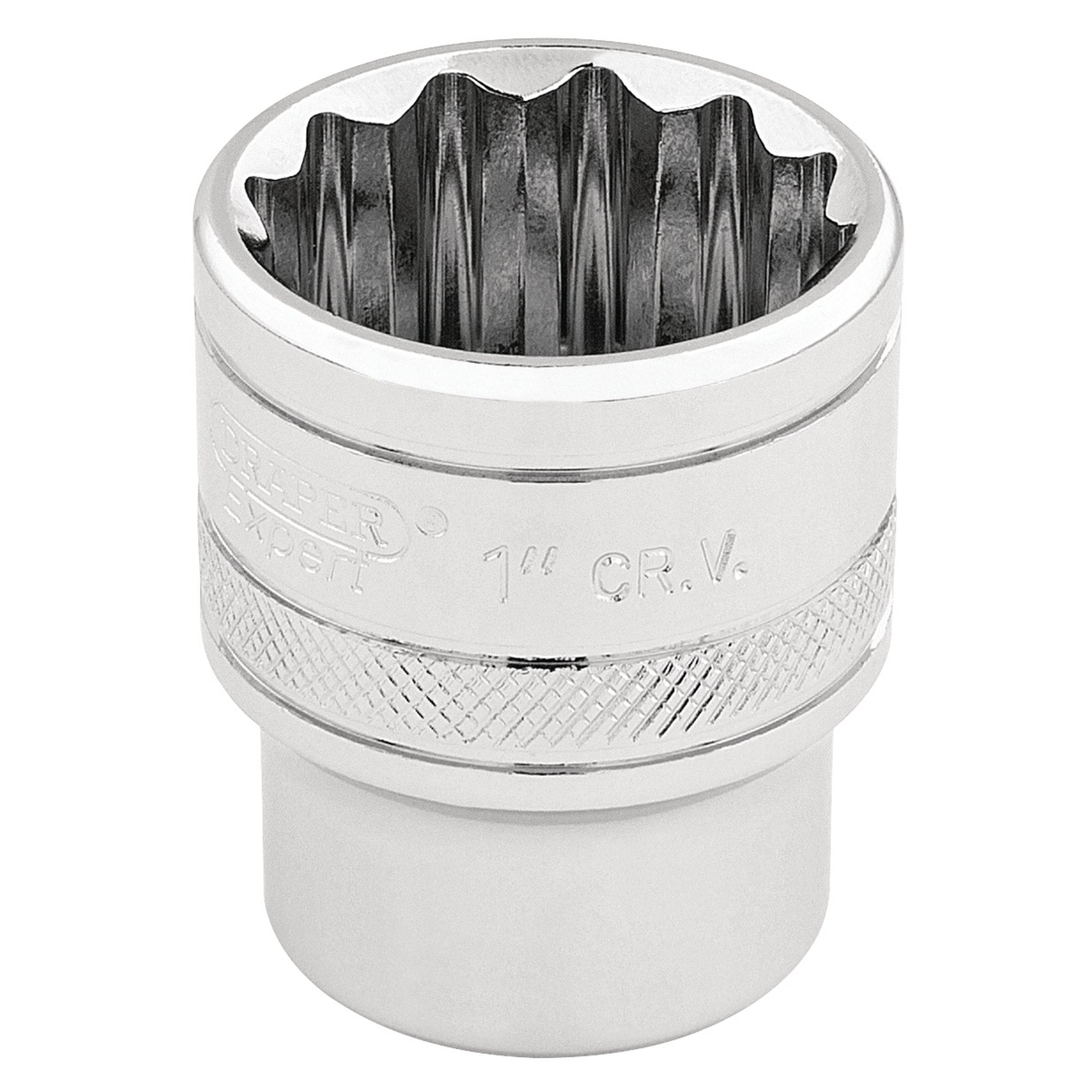 Draper-HI-TORQ®-12-Point-Socket,-3/8"-Sq.-Dr.,-1"